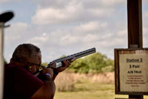 Shooting clay at OK Corral outdoor gun range, Okeechobee, Port St Lucie, Fort Pierce, Jupiter, West Palm, Tampa, Florida