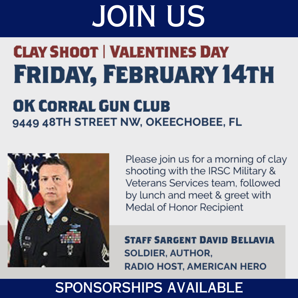 Join Us, Clay Shoot, Valentine's Day, Friday, February 14, OK Corral Gun Club, 9449 48th Street NW, Okeechobee, FL, Please join us for a morning of clay shooting with the IRSC Military & Veterans